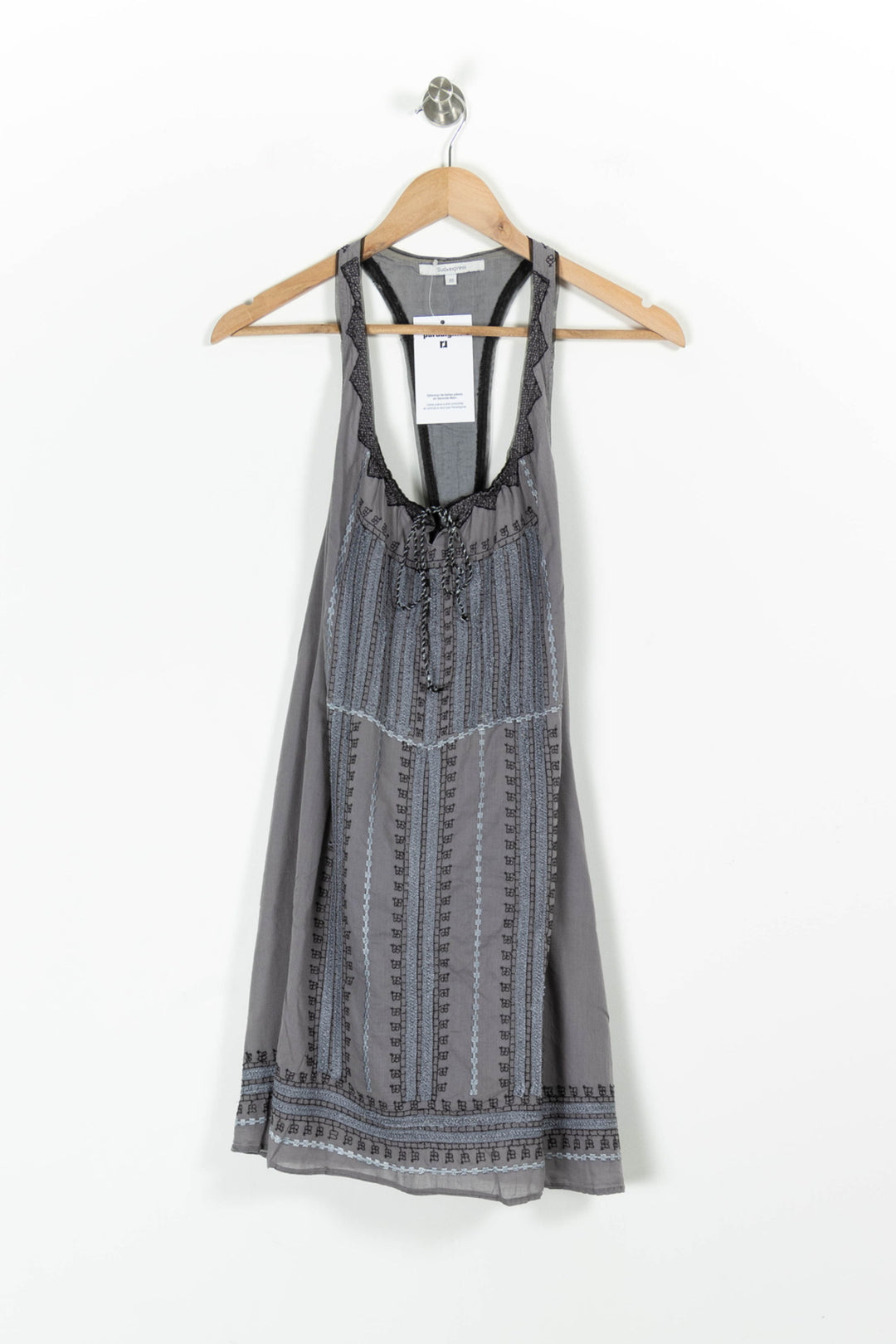 Robe Sans Manches Grise - Taille XS/34 de la marque Sud express | PARAD97190 - Vendu par Paradigme - Image 2