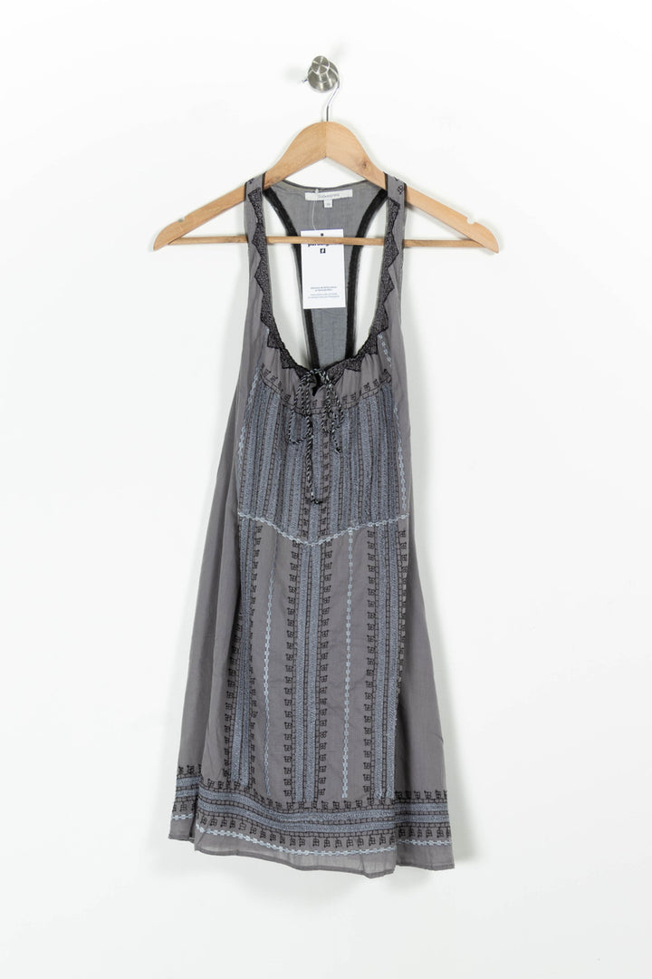 Robe Sans Manches Grise - Taille XS/34 de la marque Sud express | PARAD97190 - Vendu par Paradigme - Image 2