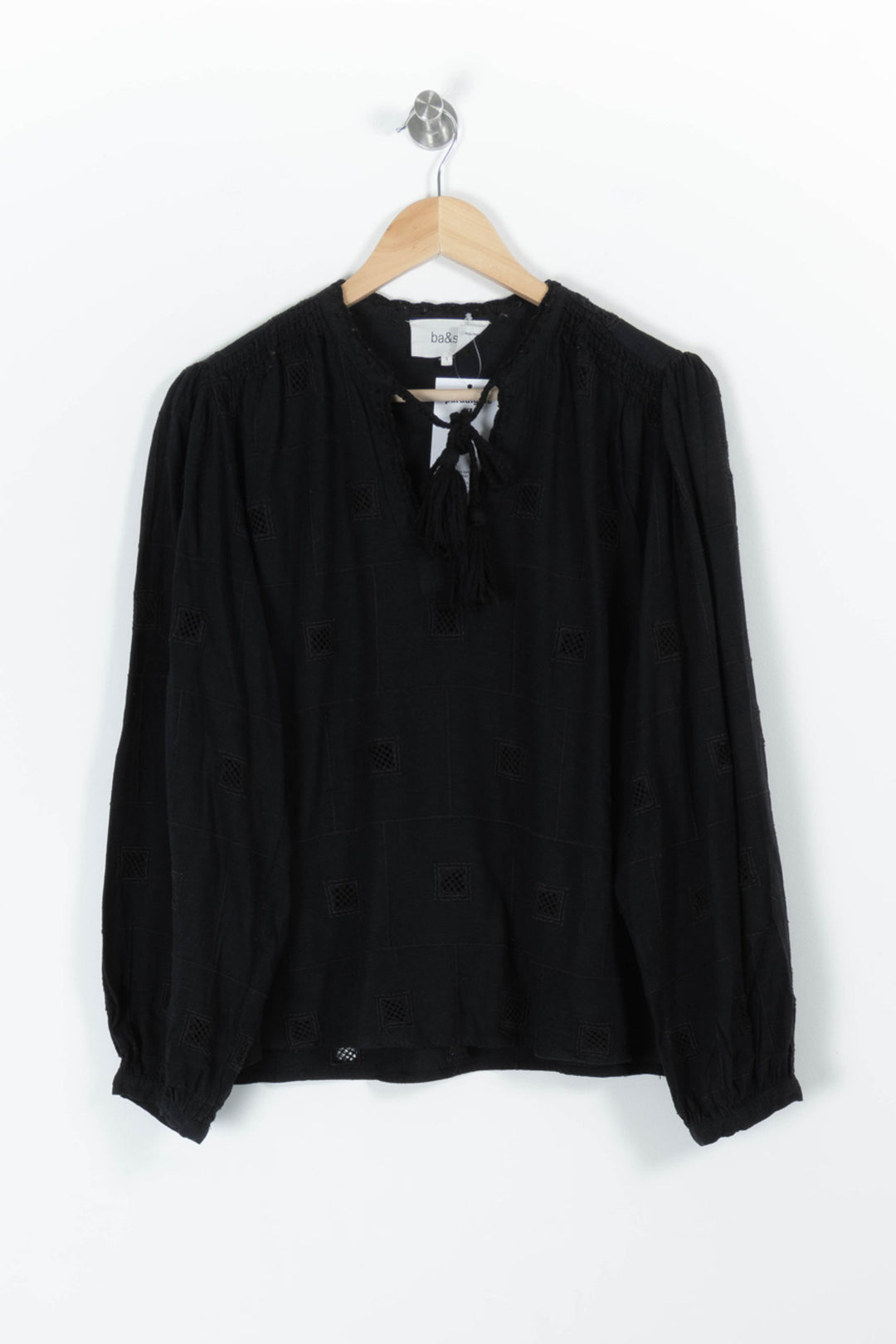 Blouse Noire - Taille S/36 de la marque ba&sh | PARAD97203 - Vendu par Paradigme - Image 2
