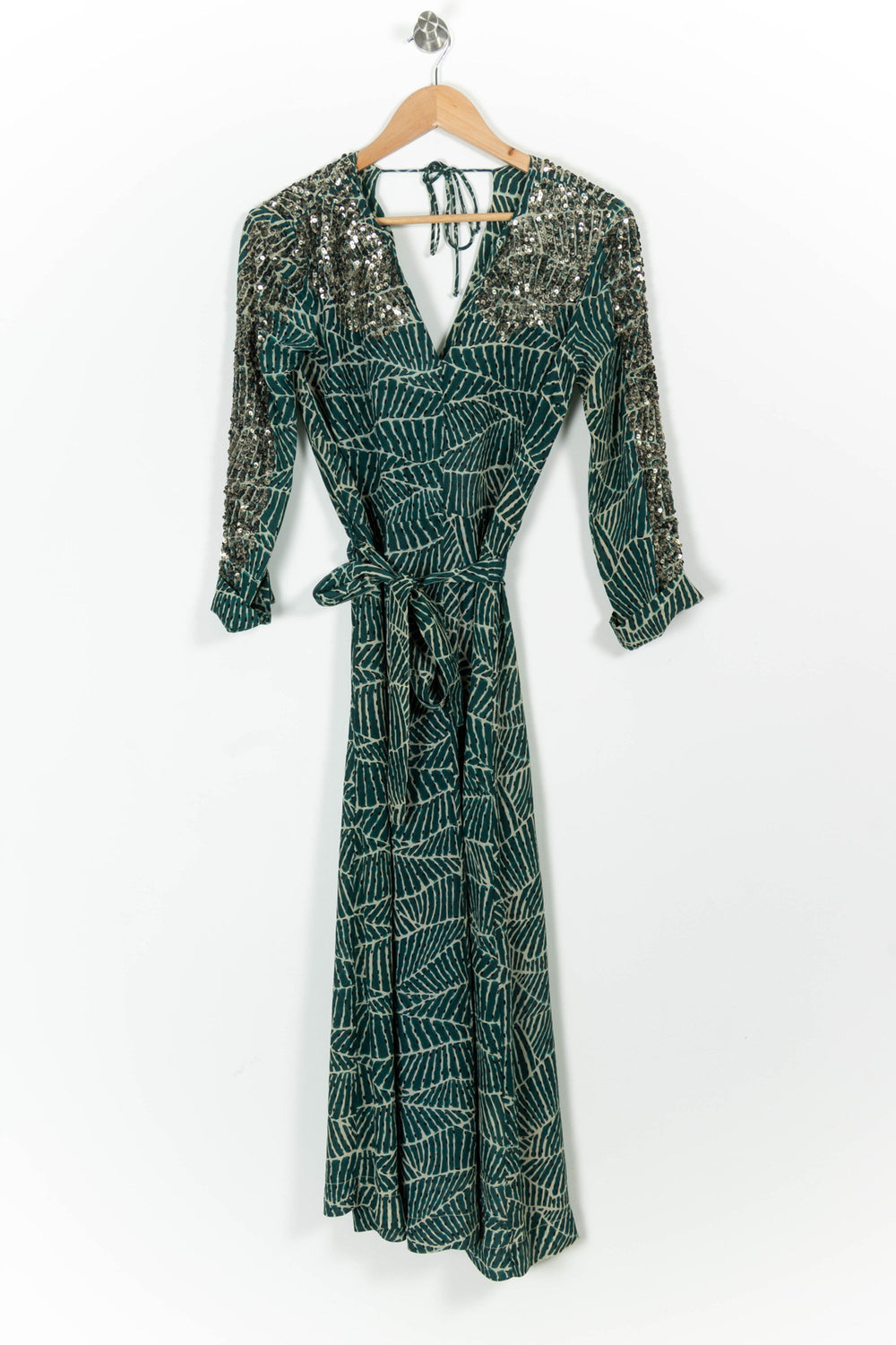 Robe Longue Verte et Argentée - Taille S/36 de la marque Stella Forest | PARAD97204 - Vendu par Paradigme - Image 2