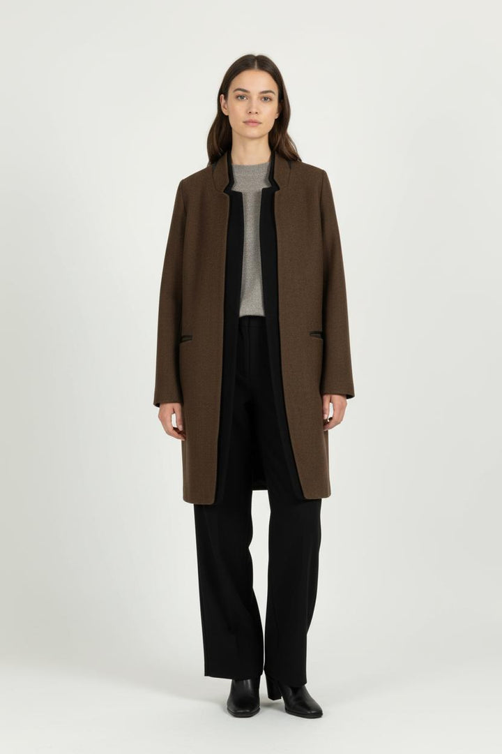 Manteau Marron et Noir - Taille S/36 de la marque IKKS | PARAD97205 - Vendu par Paradigme - Image 1