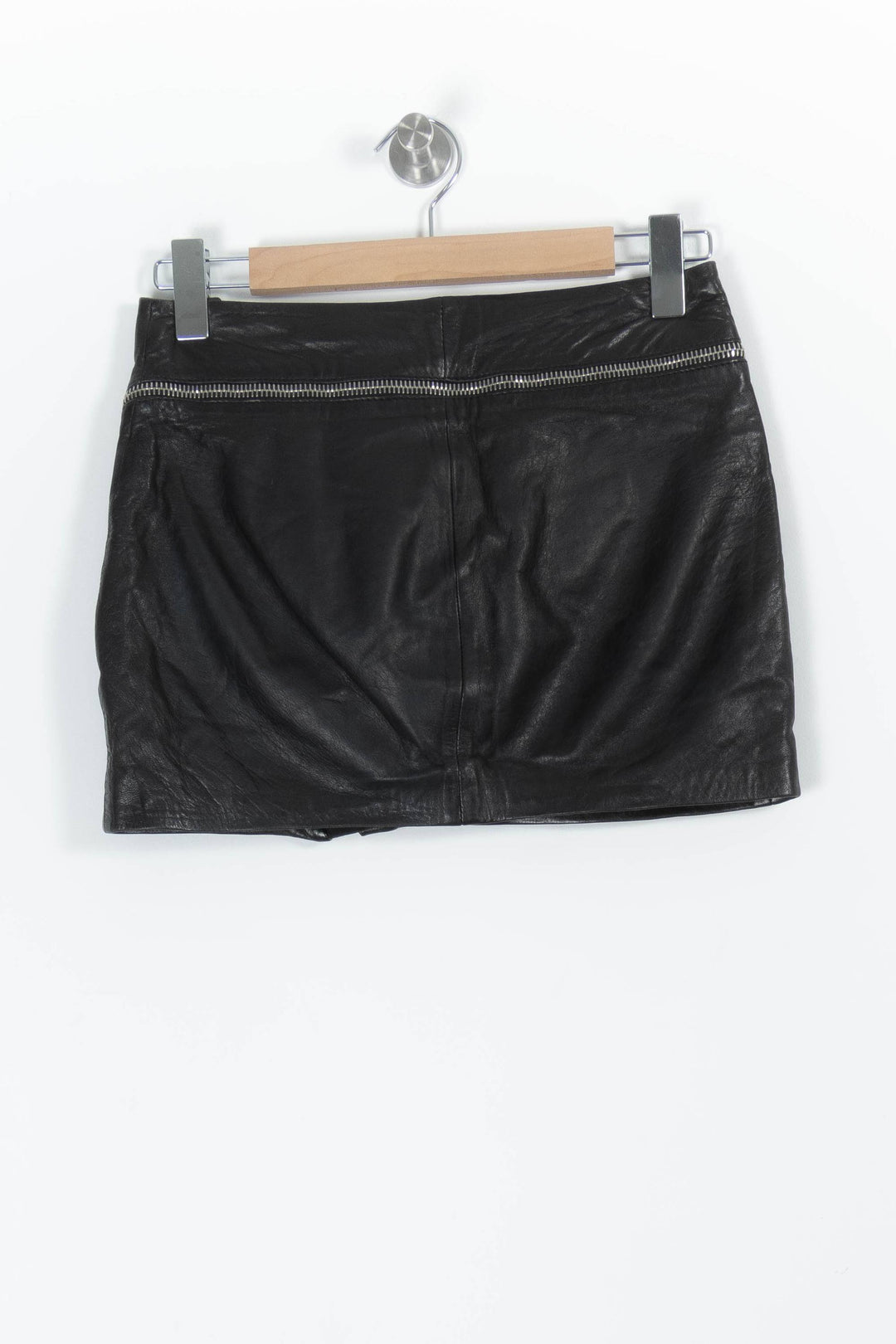 Jupe En Cuir Noire - Taille S/36 de la marque The Kooples | PARAD97206 - Vendu par Paradigme - Image 4