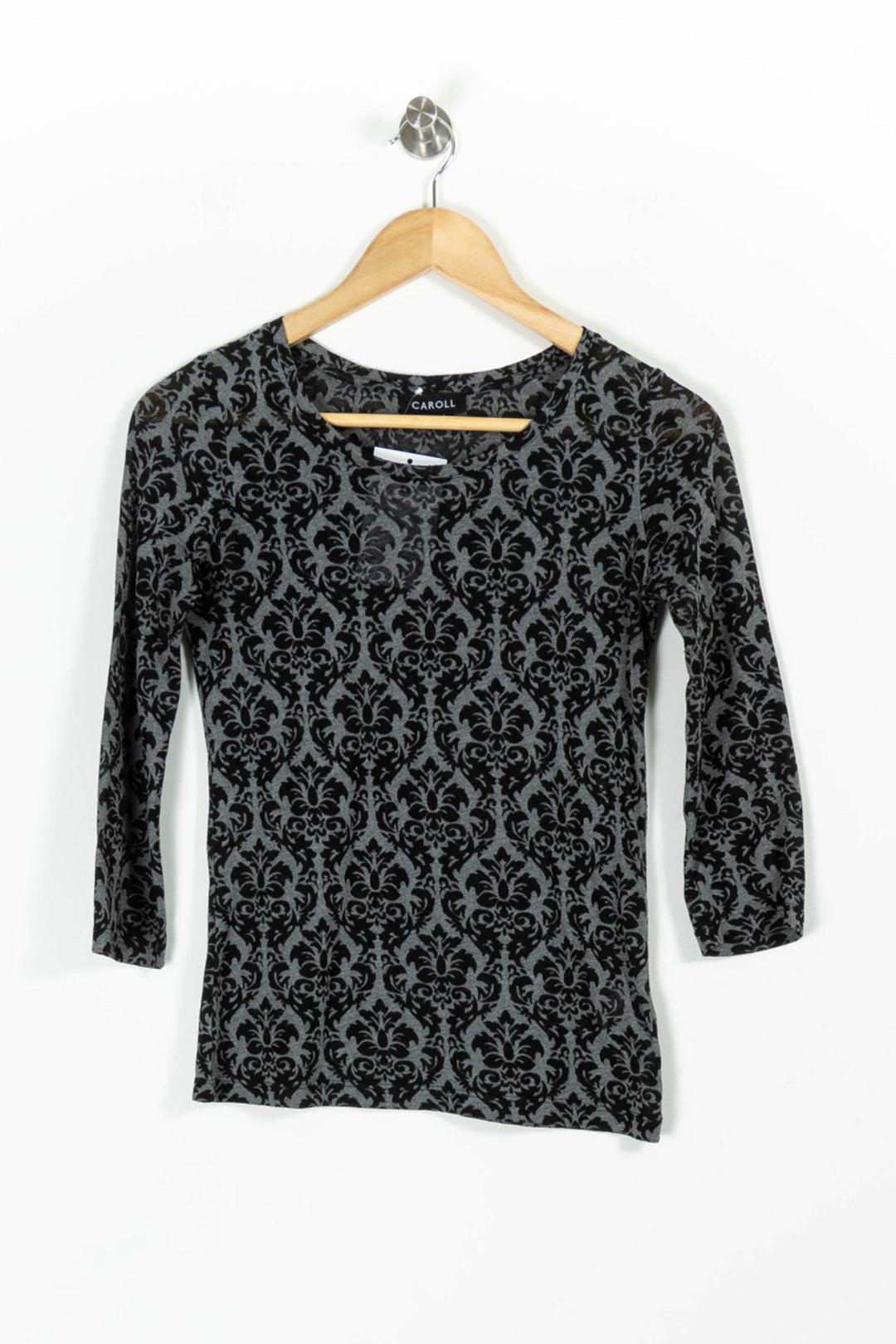 Tee-shirt Noir et Gris - Taille S/36 de la marque Caroll | PARAD97218 - Vendu par Paradigme - Image 2