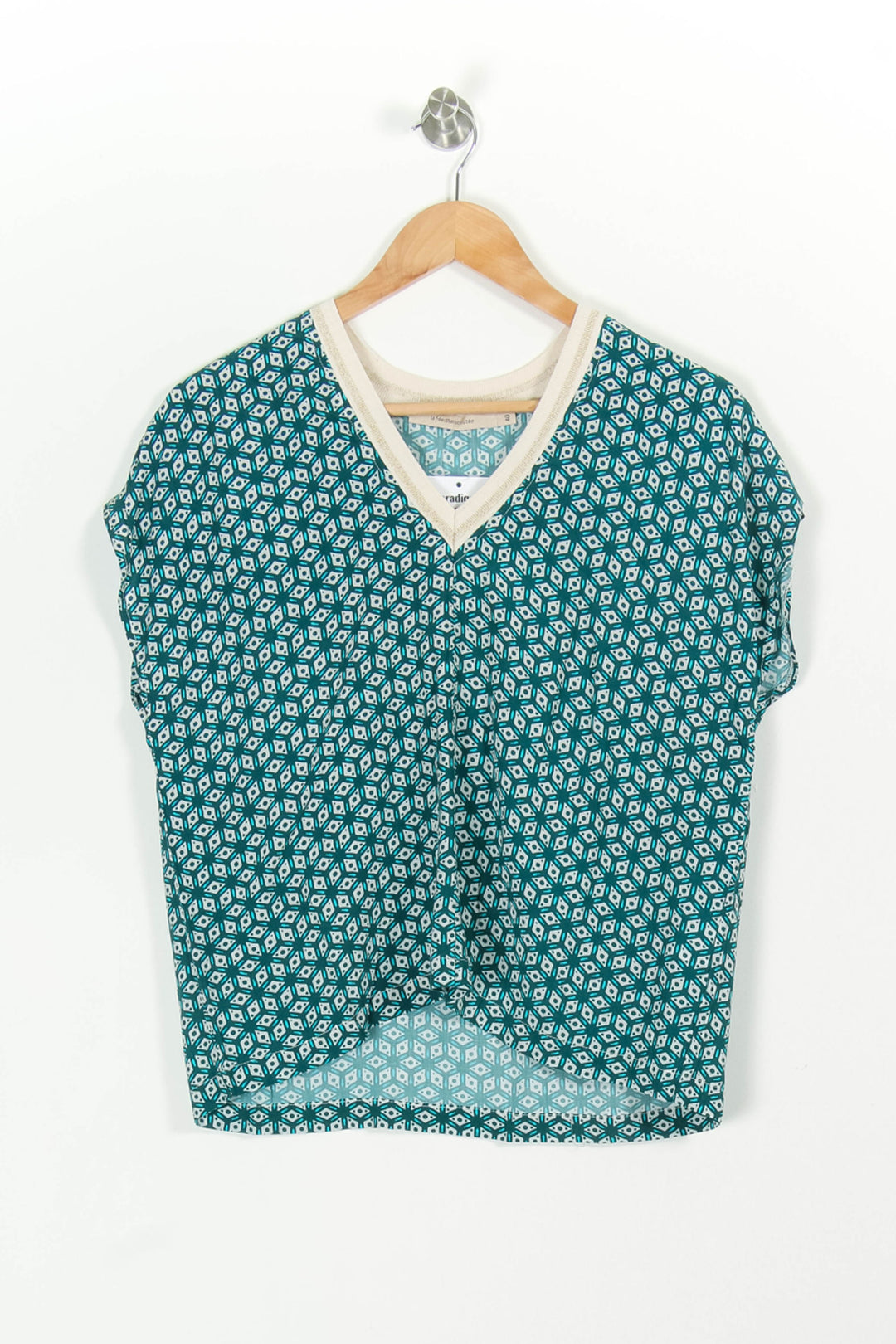 Blouse Bleue et Blanche - Taille L/40 de la marque La Fée Maraboutée | PARAD97231 - Vendu par Paradigme - Image 2