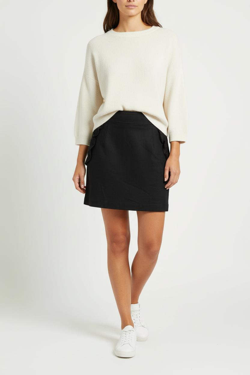 Jupe Courte Noire - Taille L/40 de la marque Sandro | PARAD97235 - Vendu par Paradigme - Image 1