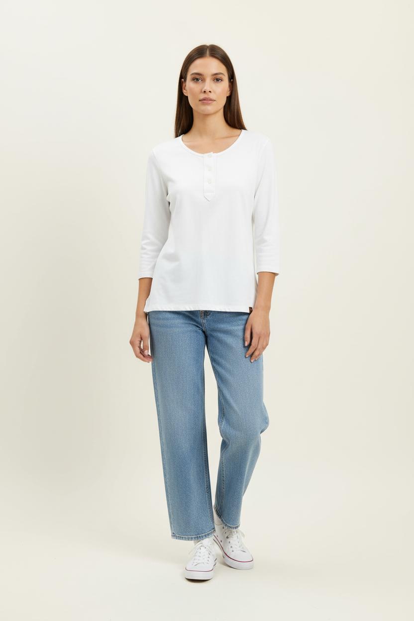 Henley Blanc - Taille M/38 de la marque Aigle | PARAD97240 - Vendu par Paradigme - Image 1