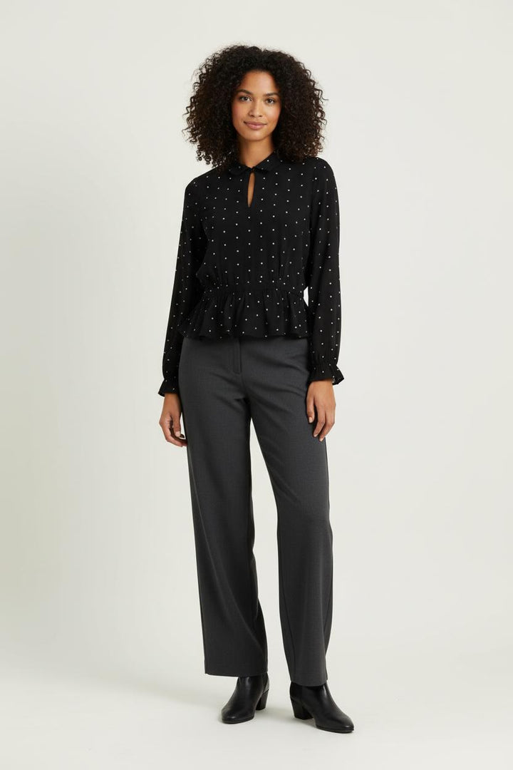 Blouse Noire à Pois Blancs - Taille S/36 de la marque Karl Marc John | PARAD97253 - Vendu par Paradigme - Image 1
