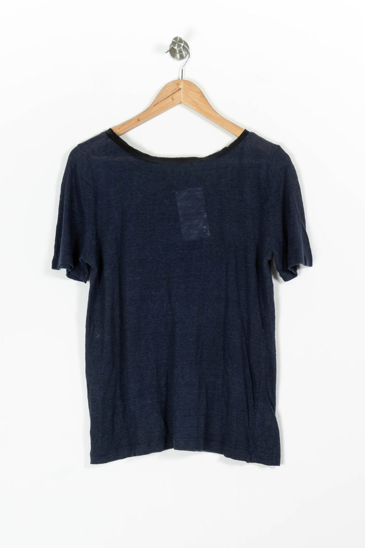 Tee-shirt Bleu et Noir - Taille L/40 de la marque Maje | PARAD97262 - Vendu par Paradigme - Image 4