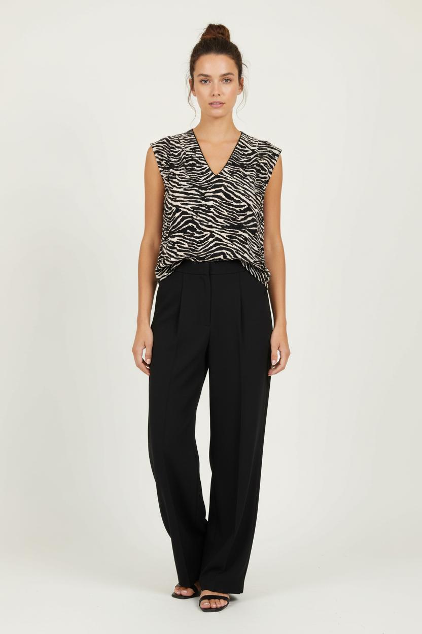 Blouse Noire et Blanche - Taille S/36 de la marque La Fée Maraboutée | PARAD97265 - Vendu par Paradigme - Image 1