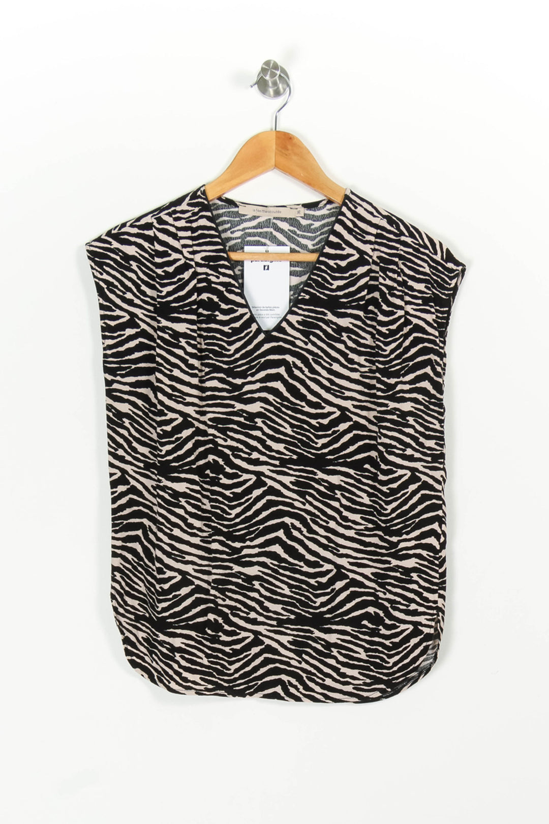 Blouse Noire et Blanche - Taille S/36 de la marque La Fée Maraboutée | PARAD97265 - Vendu par Paradigme - Image 2