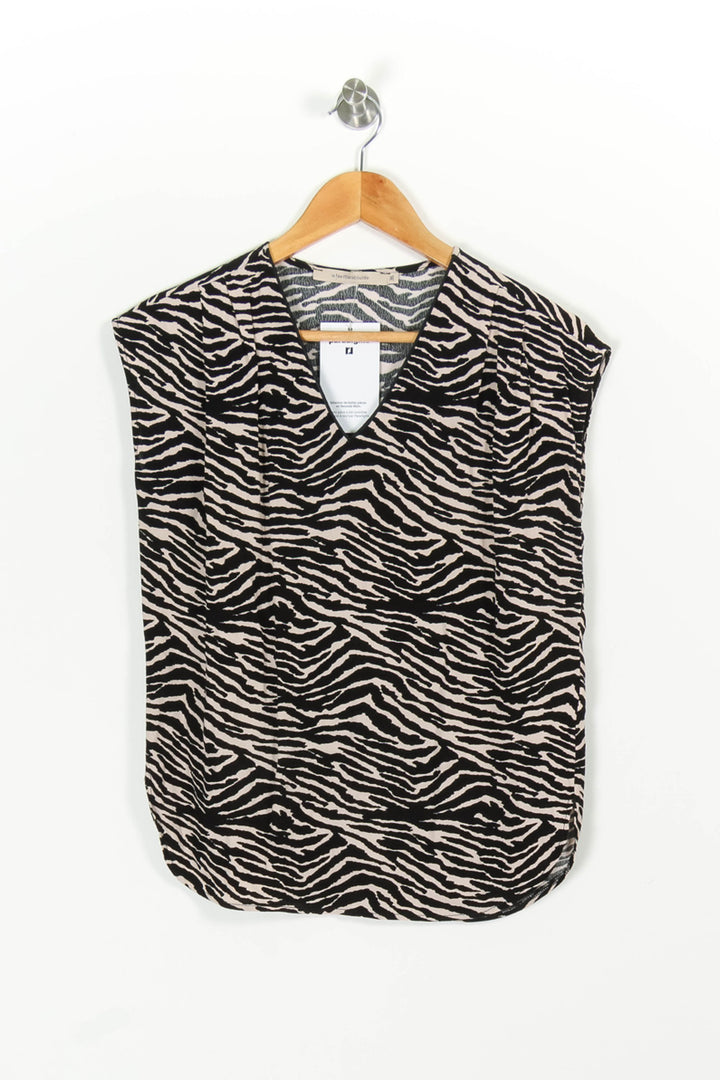 Blouse Noire et Blanche - Taille S/36 de la marque La Fée Maraboutée | PARAD97265 - Vendu par Paradigme - Image 2