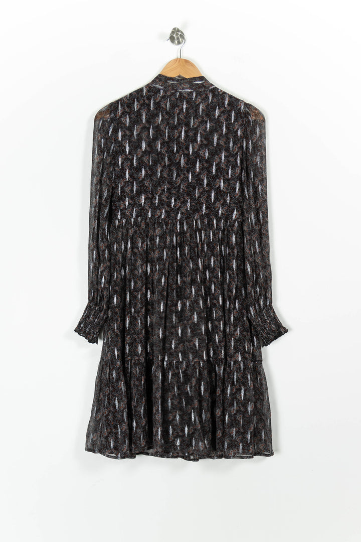 Robe Midi Grise et Noire - Taille S/36 de la marque Maison 123 | PARAD97267 - Vendu par Paradigme - Image 4