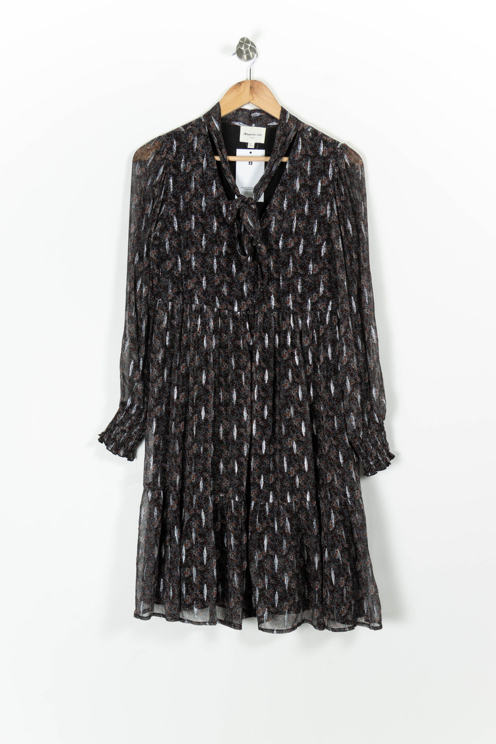 Robe Midi Grise et Noire - Taille S/36 de la marque Maison 123 | PARAD97267 - Vendu par Paradigme - Image 2