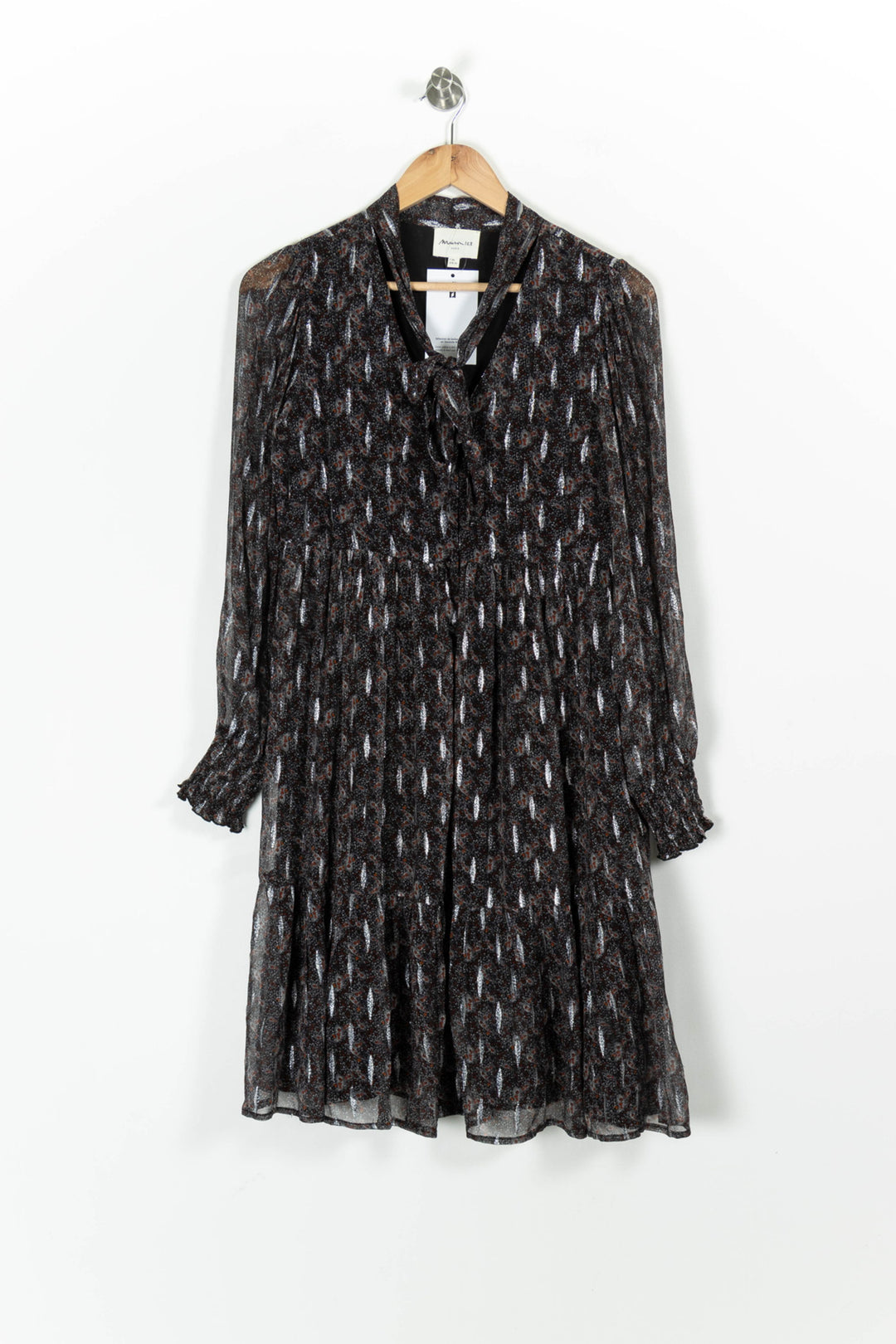 Robe Midi Grise et Noire - Taille S/36 de la marque Maison 123 | PARAD97267 - Vendu par Paradigme - Image 2