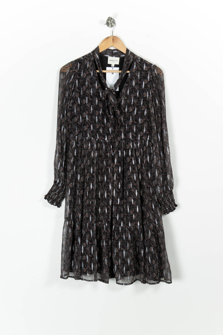 Robe Midi Grise et Noire - Taille S/36 de la marque Maison 123 | PARAD97267 - Vendu par Paradigme - Image 2