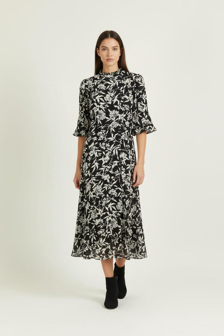 Robe Longue Noire et Blanche - Taille L/40 de la marque ba&sh | PARAD97268 - Vendu par Paradigme - Image 1