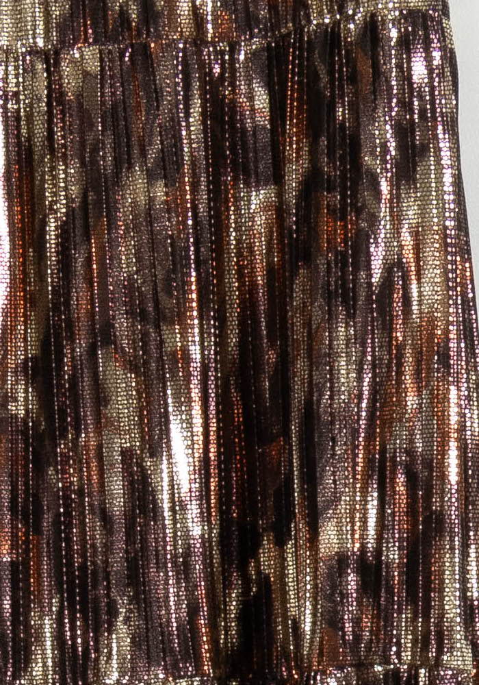 Jupe Plissée Or et Marron - Taille L/40 de la marque ba&sh | PARAD97270 - Vendu par Paradigme - Image 3