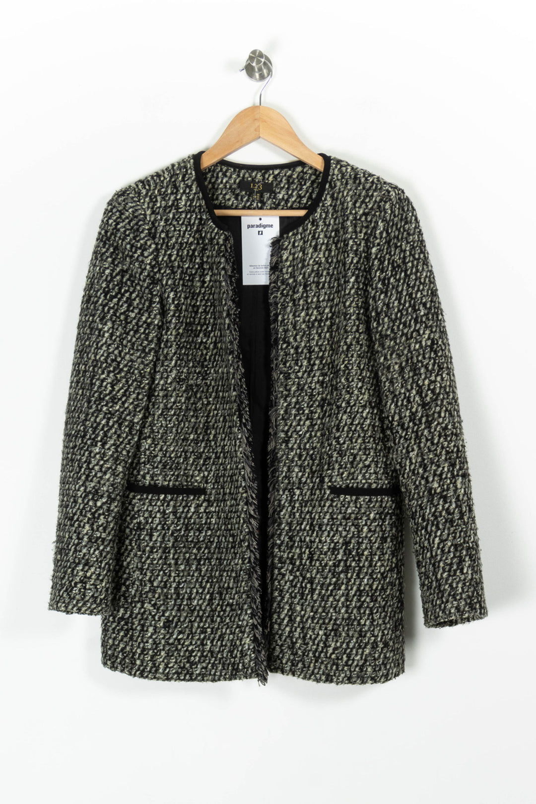 Veste en Laine Noir et Blanc - Taille M/38 de la marque Maison 123 | PARAD97272 - Vendu par Paradigme - Image 2