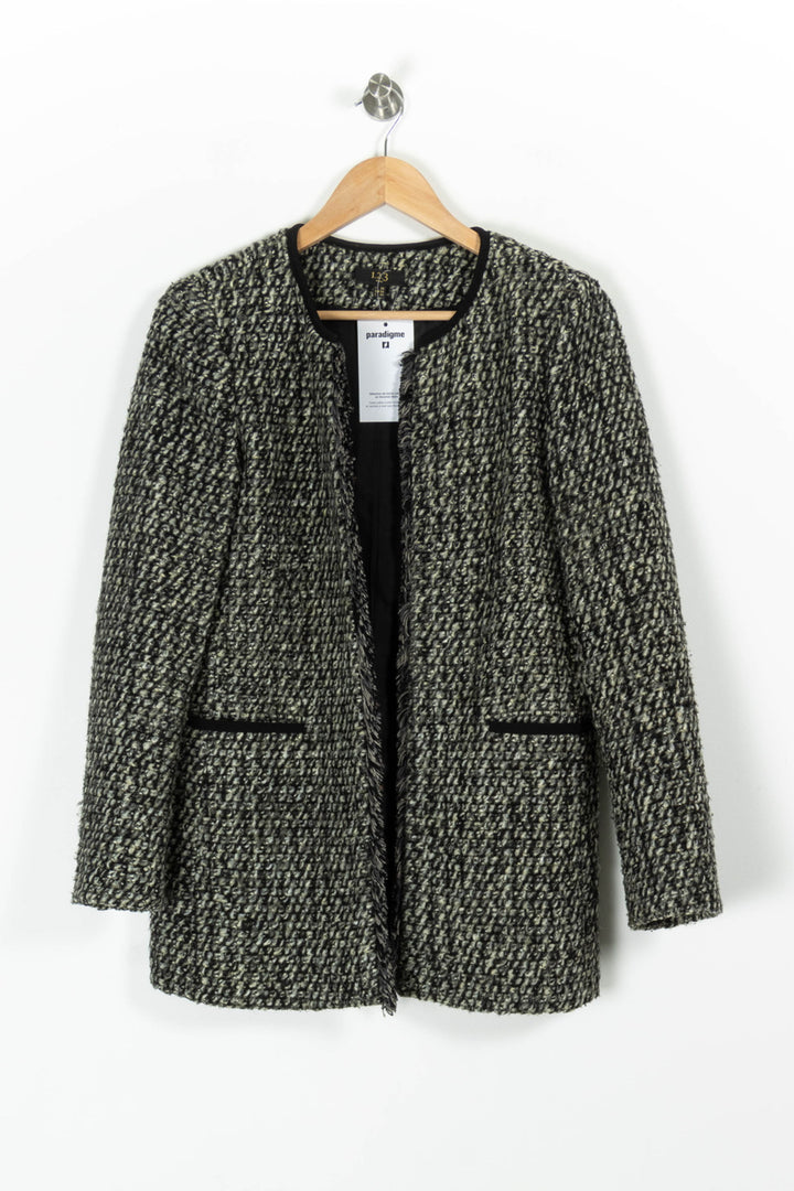 Veste en Laine Noir et Blanc - Taille M/38 de la marque Maison 123 | PARAD97272 - Vendu par Paradigme - Image 2
