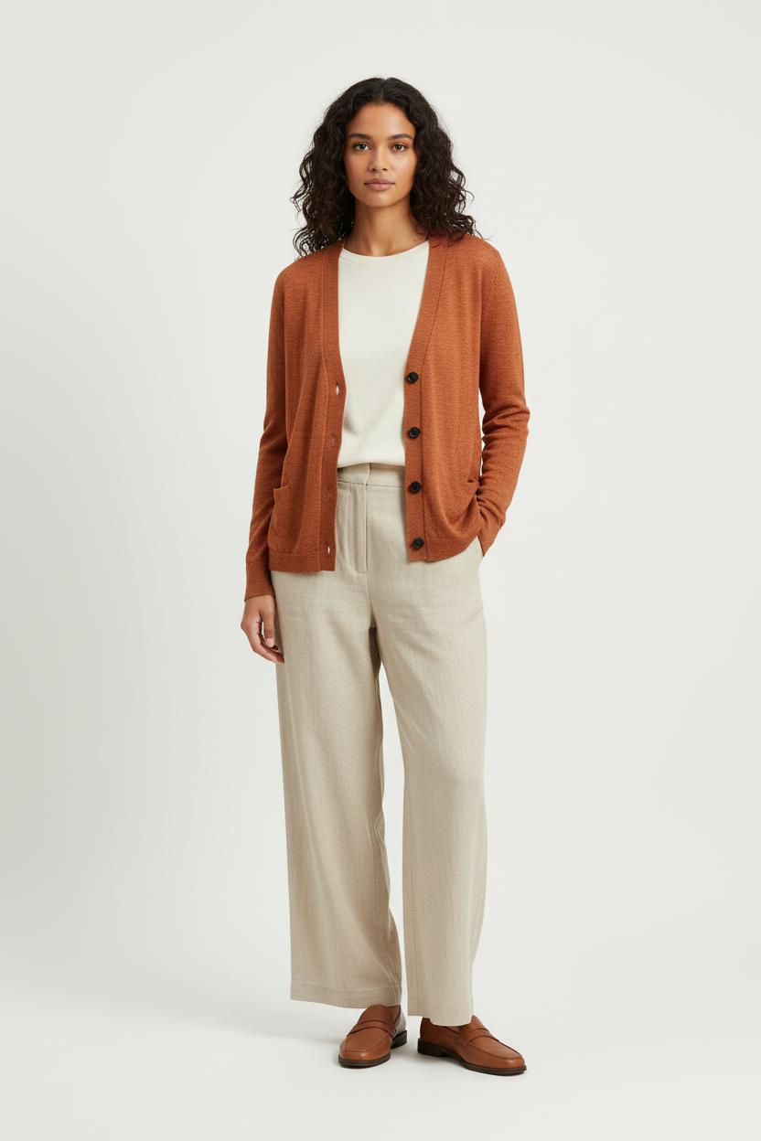 Cardigan Marron - Taille M/38 de la marque American Vintage | PARAD97284 - Vendu par Paradigme - Image 1