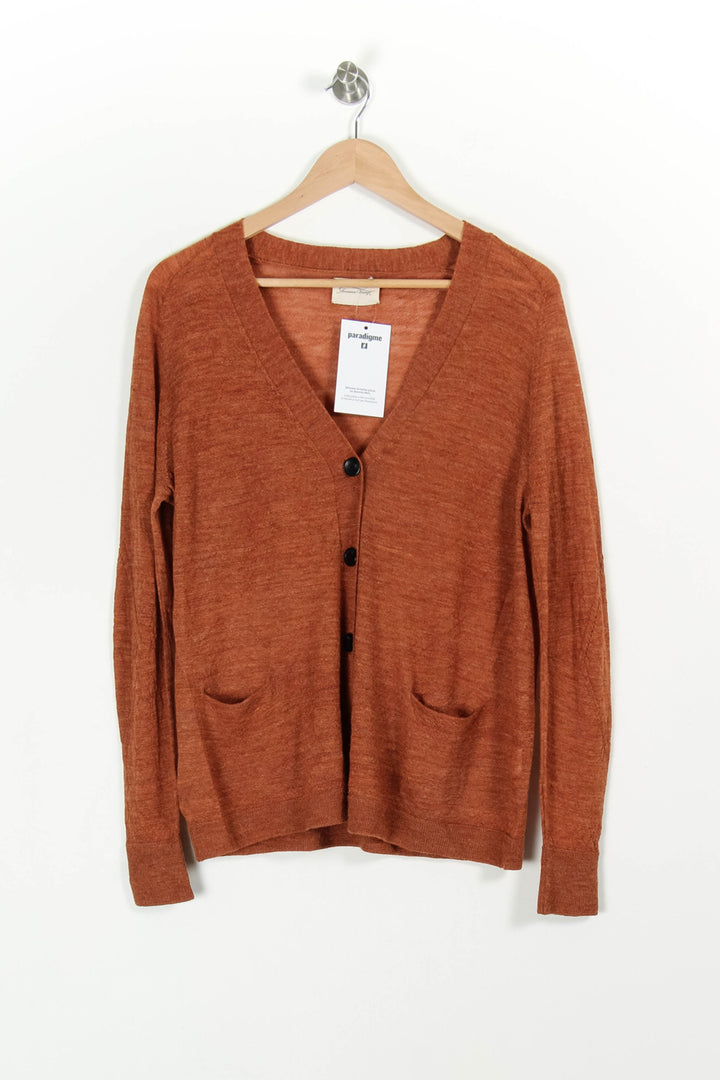 Cardigan Marron - Taille M/38 de la marque American Vintage | PARAD97284 - Vendu par Paradigme - Image 2