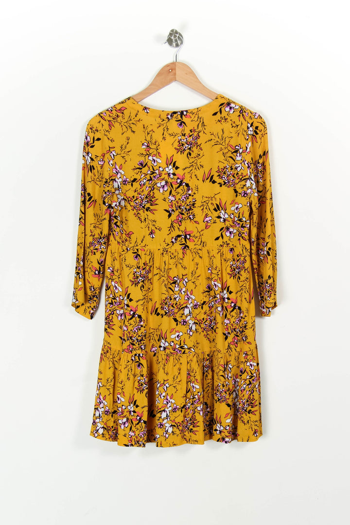 Robe Fleurie Jaune et Violet - Taille S/36 de la marque Suncoo | PARAD97288 - Vendu par Paradigme - Image 4
