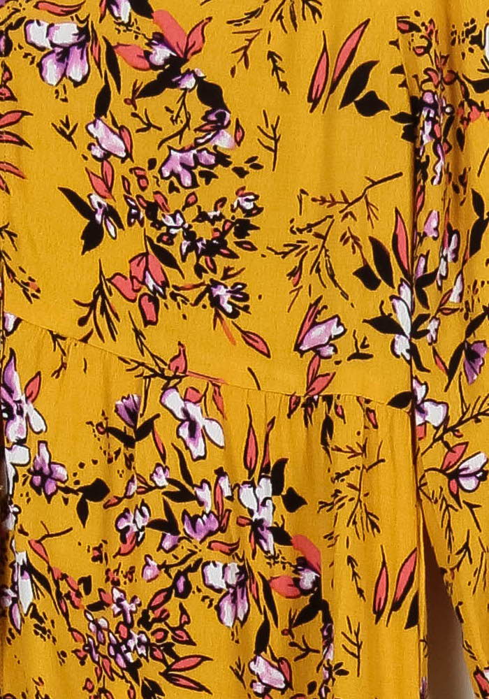 Robe Fleurie Jaune et Violet - Taille S/36 de la marque Suncoo | PARAD97288 - Vendu par Paradigme - Image 3