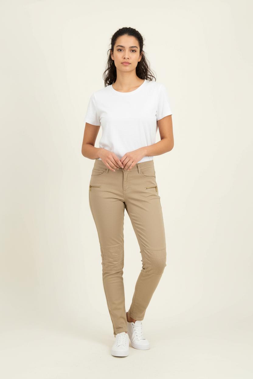 Pantalon Slim Beige - Taille S/36 de la marque Sud express | PARAD97294 - Vendu par Paradigme - Image 1