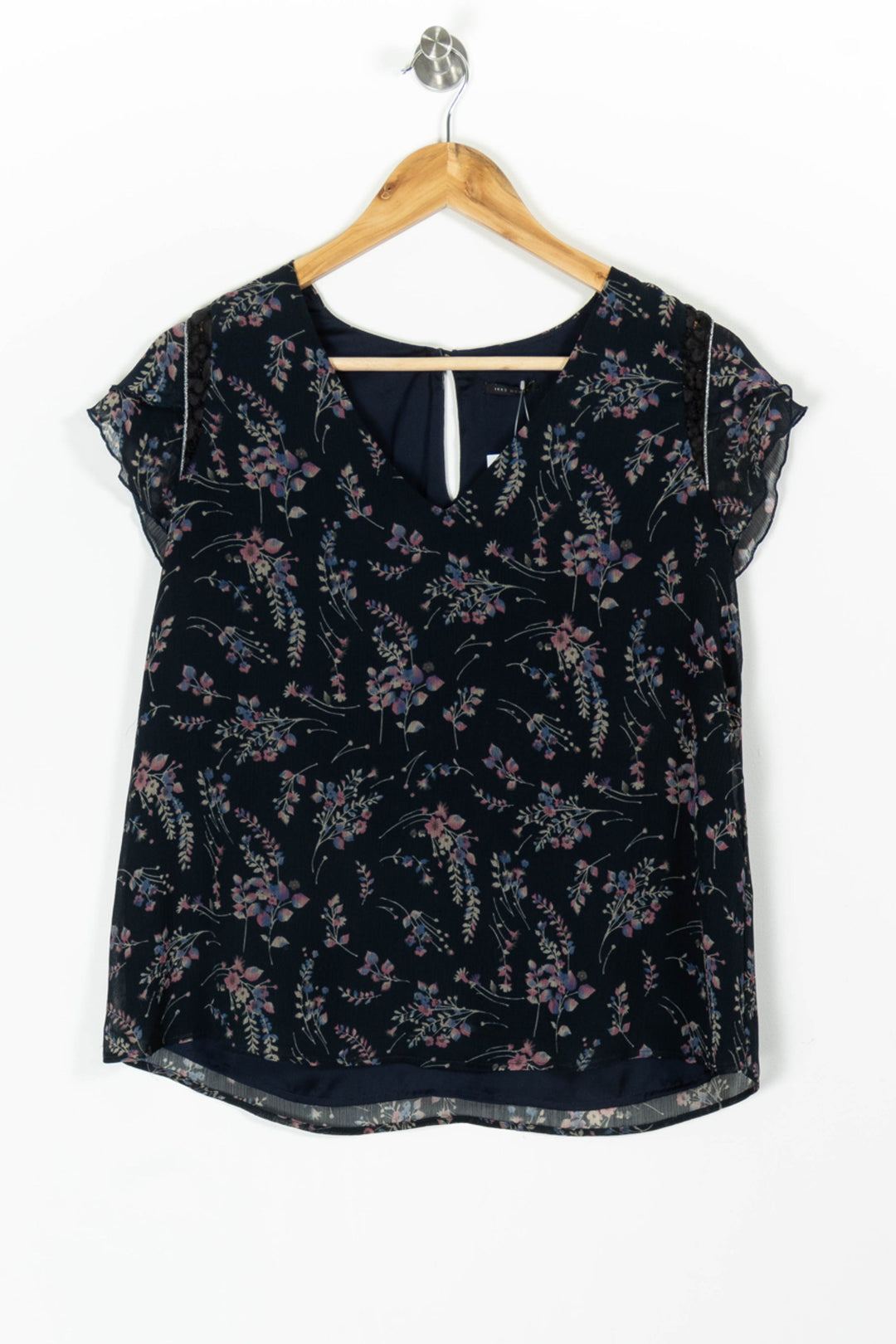 Blouse Fleurie Bleu - Taille M/38 de la marque IKKS | PARAD97297 - Vendu par Paradigme - Image 2
