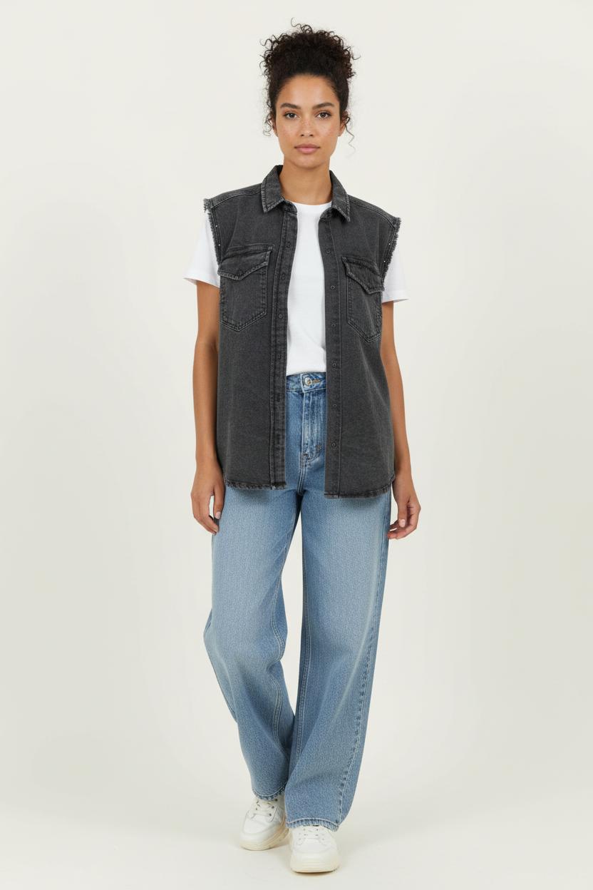 Veste Sans Manches Grise - Taille M/38 de la marque IKKS | PARAD97305 - Vendu par Paradigme - Image 1