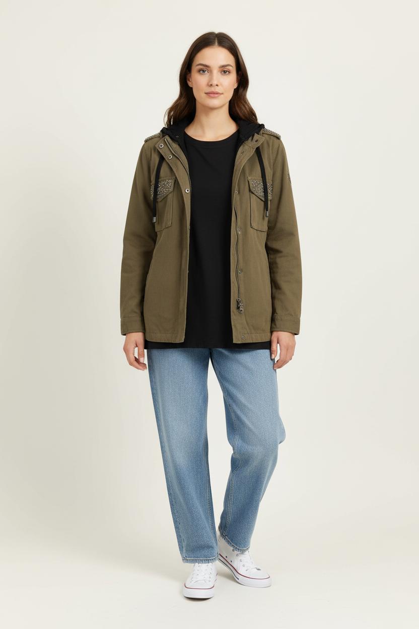 Veste kaki et noire - Taille M/38 de la marque IKKS | PARAD97307 - Vendu par Paradigme - Image 1