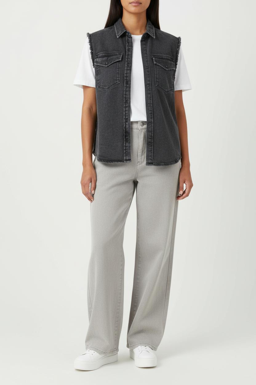 Gilet Sans Manches Gris - Taille M/38 de la marque IKKS | PARAD97319 - Vendu par Paradigme - Image 1