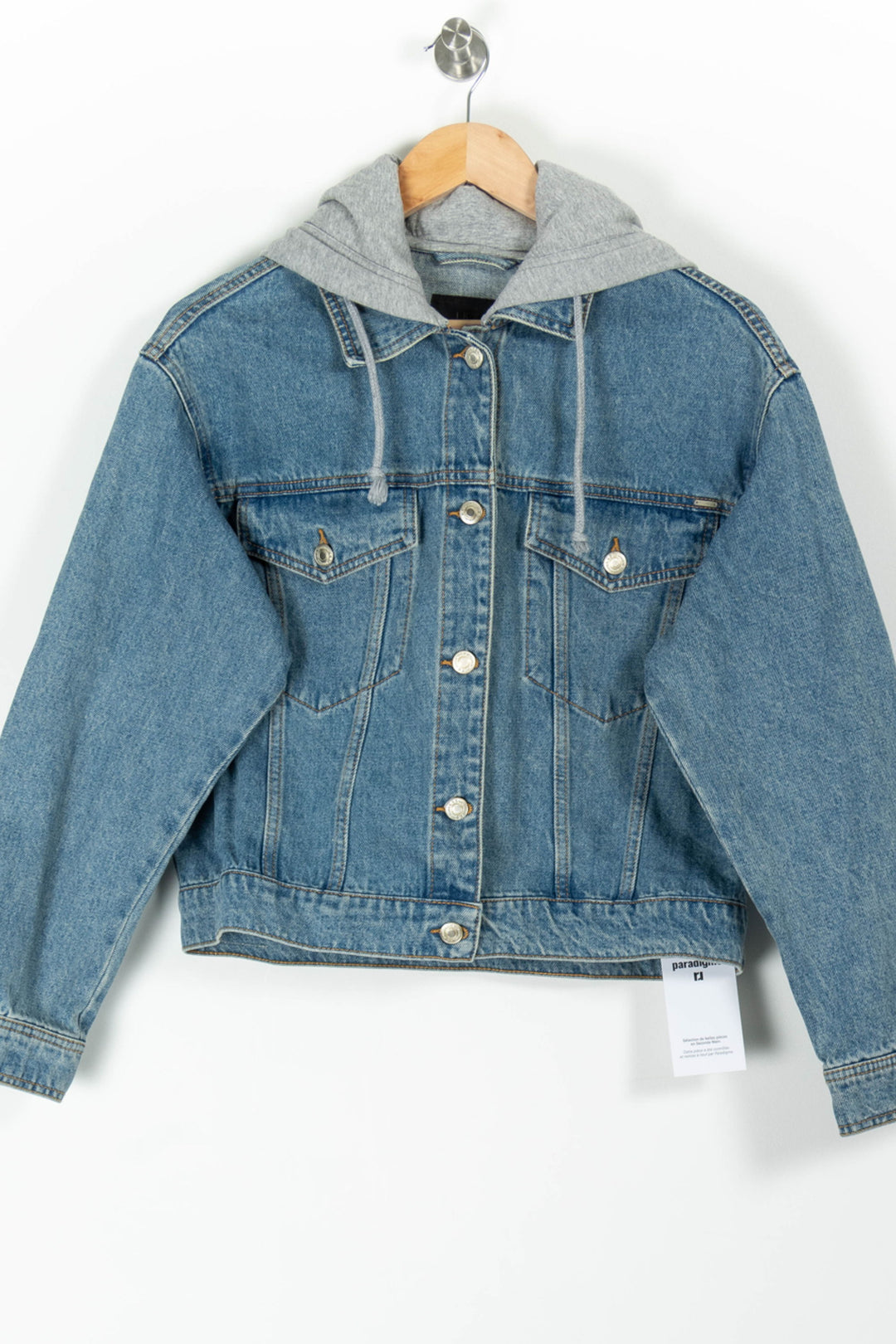 Veste en Jean Bleue et Grise - Taille M/38 de la marque IKKS | PARAD97323 - Vendu par Paradigme - Image 2