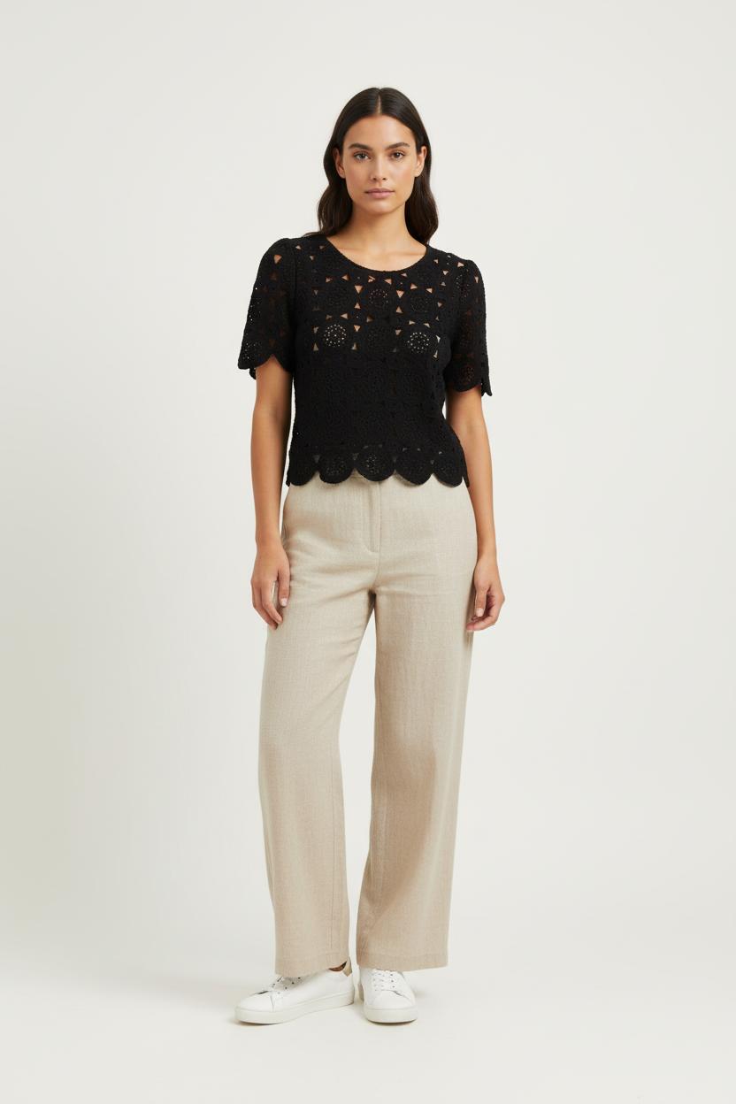Top Noir - Taille M/38 de la marque IKKS | PARAD97328 - Vendu par Paradigme - Image 1