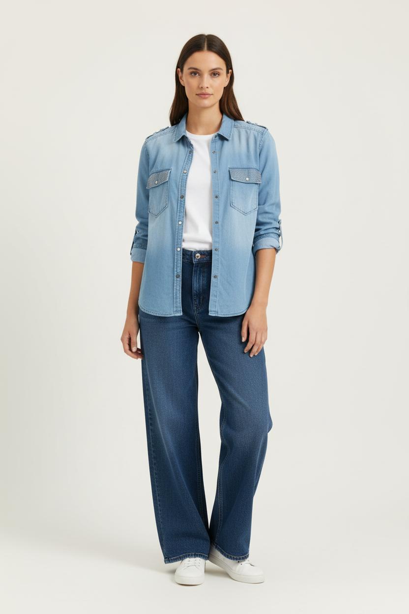 Chemise Bleu - Taille S/36 de la marque IKKS | PARAD97329 - Vendu par Paradigme - Image 1