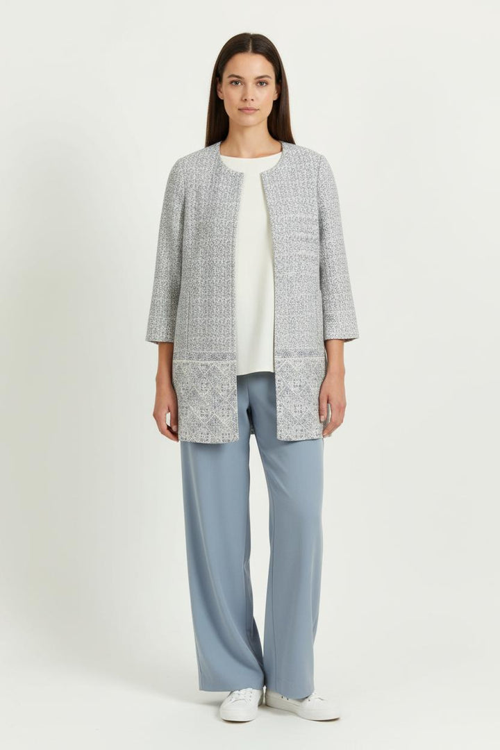 Veste Bleu et Blanc - Taille L/40 de la marque Caroll | PARAD97330 - Vendu par Paradigme - Image 1