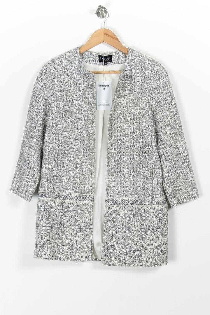 Veste Bleu et Blanc - Taille L/40 de la marque Caroll | PARAD97330 - Vendu par Paradigme - Image 2
