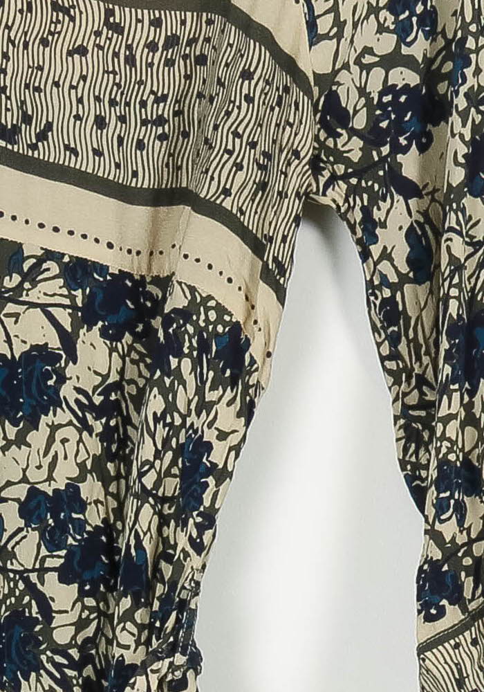 Robe Longue Beige et Bleue - Taille M/38 de la marque Stella Forest | PARAD97335 - Vendu par Paradigme - Image 3