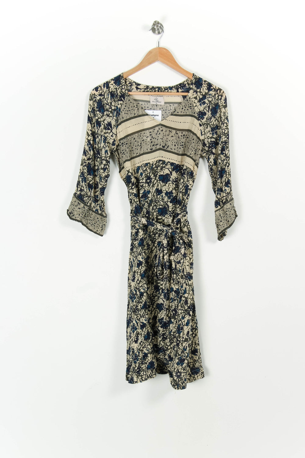 Robe Longue Beige et Bleue - Taille M/38 de la marque Stella Forest | PARAD97335 - Vendu par Paradigme - Image 2