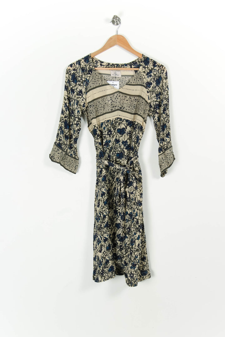 Robe Longue Beige et Bleue - Taille M/38 de la marque Stella Forest | PARAD97335 - Vendu par Paradigme - Image 2