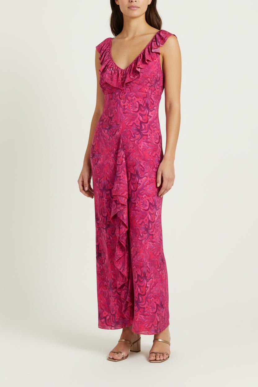 Robe Longue Rose et Fuchsia - Taille XL/42 de la marque Soi Paris | PARAD97343 - Vendu par Paradigme - Image 1