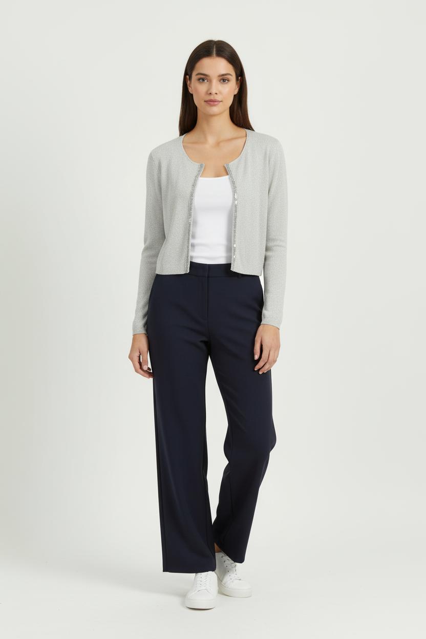 Cardigan Gris - Taille XS/34 de la marque La Fée Maraboutée | PARAD97345 - Vendu par Paradigme - Image 1