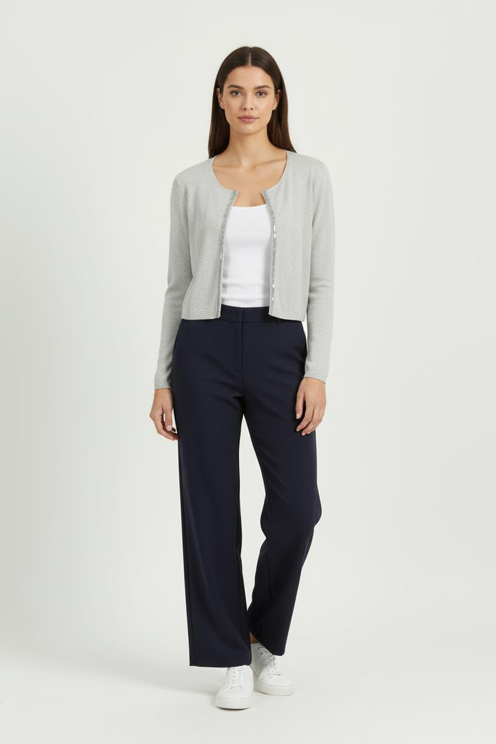 Cardigan Gris - Taille XS/34 de la marque La Fée Maraboutée | PARAD97345 - Vendu par Paradigme - Image 1