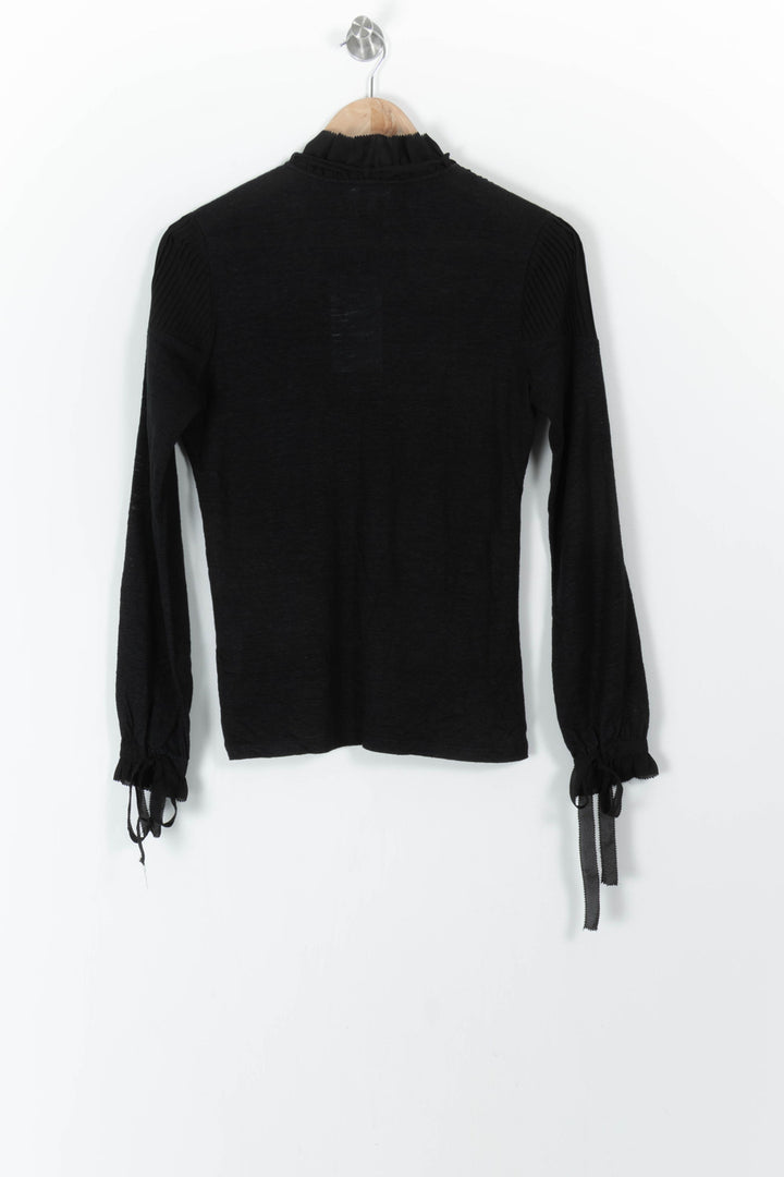 Blouse Noire - Taille S/36 de la marque Claudie Pierlot | PARAD97350 - Vendu par Paradigme - Image 4