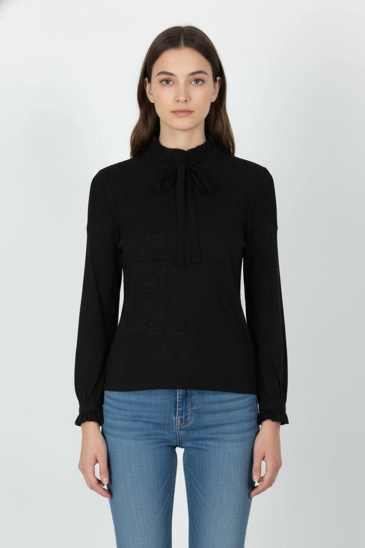 Blouse Noire - Taille S/36 de la marque Claudie Pierlot | PARAD97350 - Vendu par Paradigme - Image 1