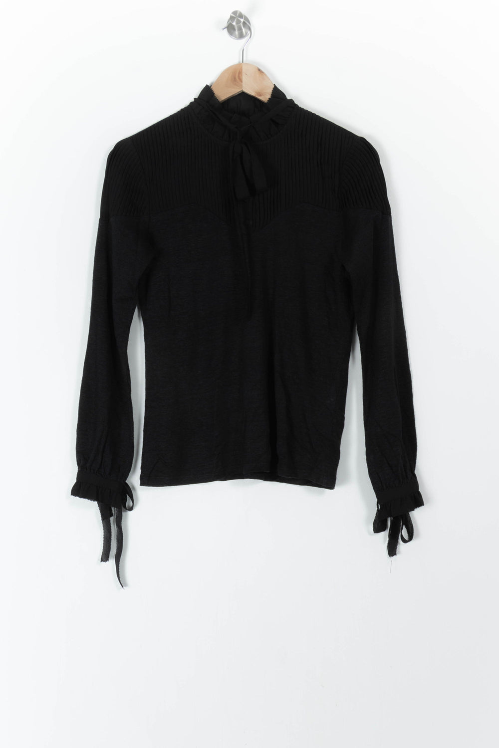 Blouse Noire - Taille S/36 de la marque Claudie Pierlot | PARAD97350 - Vendu par Paradigme - Image 2
