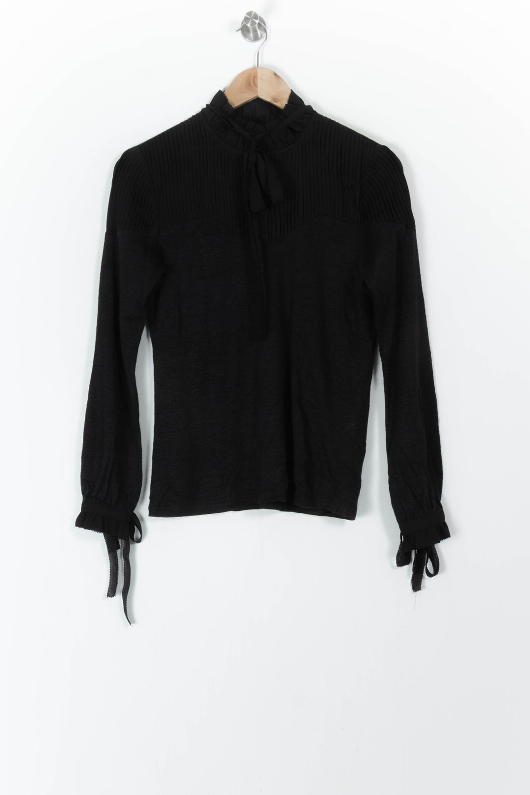 Blouse Noire - Taille S/36 de la marque Claudie Pierlot | PARAD97350 - Vendu par Paradigme - Image 2