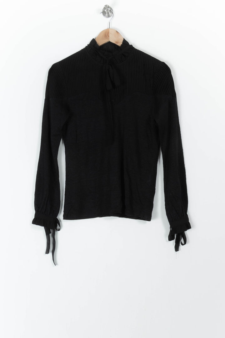 Blouse Noire - Taille S/36 de la marque Claudie Pierlot | PARAD97350 - Vendu par Paradigme - Image 2