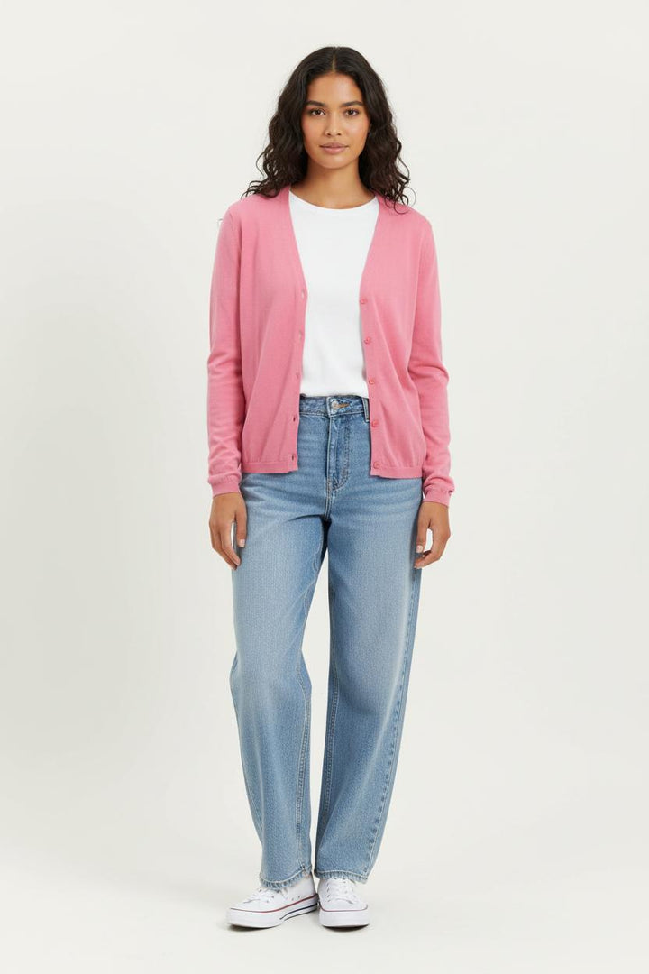 Cardigan Rose - Taille L/40 de la marque Eric Bompard | PARAD97362 - Vendu par Paradigme - Image 1