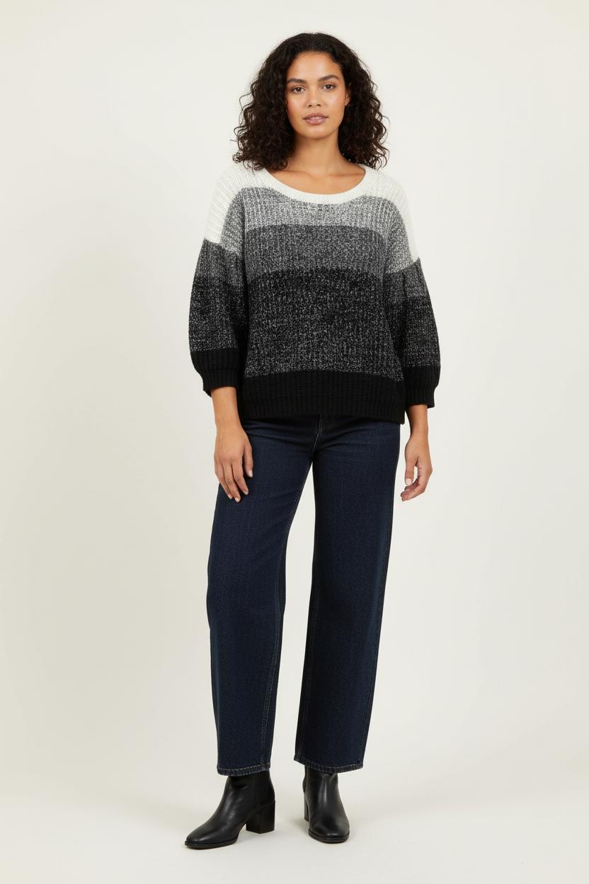 Pull Noir et Blanc - Taille S/36 de la marque Sud express | PARAD97368 - Vendu par Paradigme - Image 1